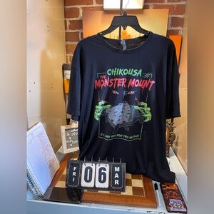CHIKOUSA "Monster Mount" t-shirt, designed